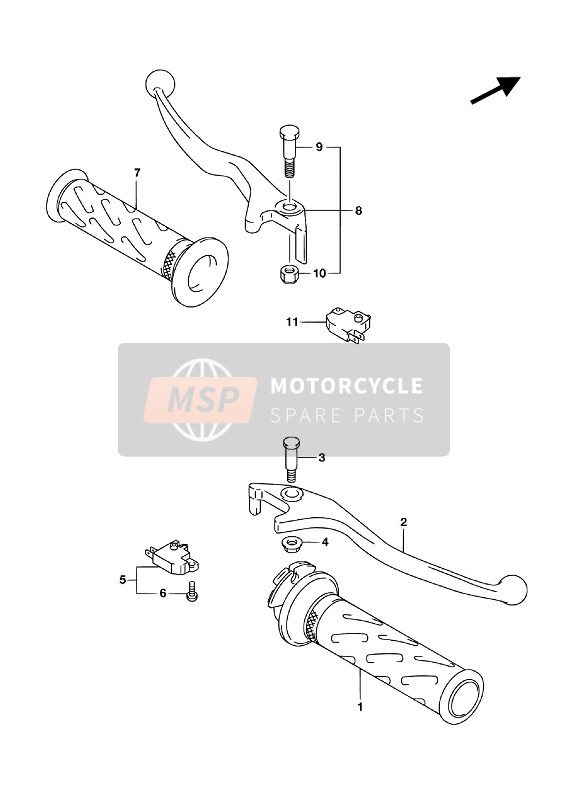 Suzuki UH125A BURGMAN 2016 Handle Lever for a 2016 Suzuki UH125A BURGMAN